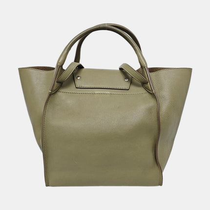 Celine Big Bag Small Green Leather Belted Closure with Strap