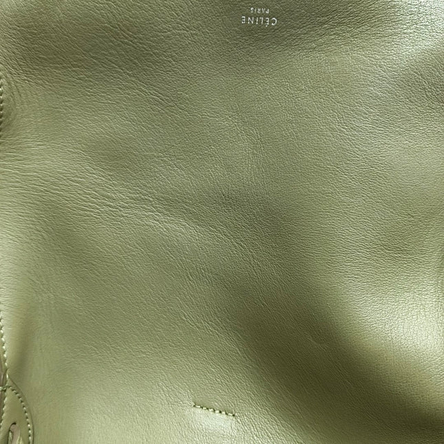 Celine Big Bag Small Green Leather Belted Closure with Strap