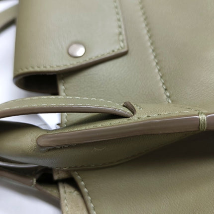 Celine Big Bag Small Green Leather Belted Closure with Strap