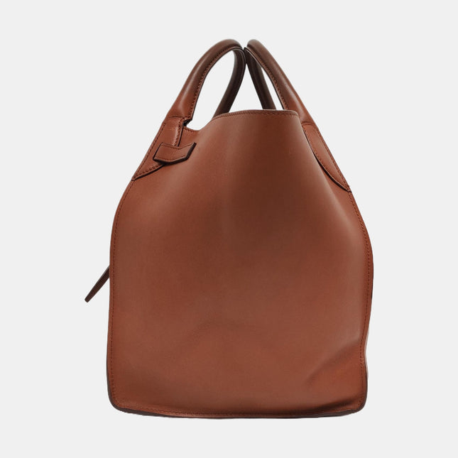 Celine Big Bag Small Tan Brown Leather Belted Closure with Strap