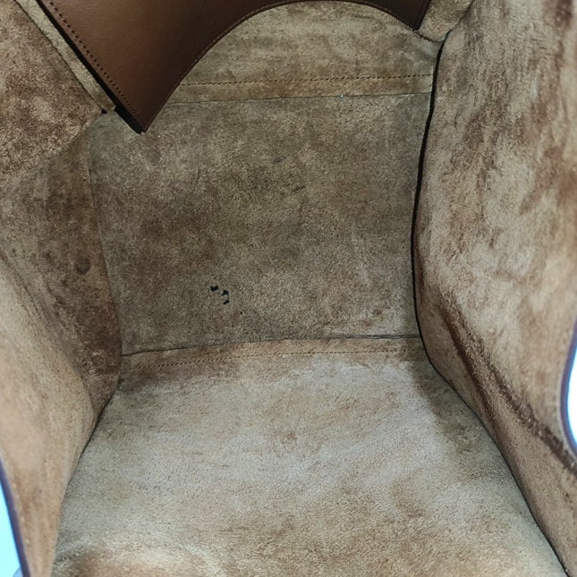 Celine Big Bag Small Tan Brown Leather Belted Closure with Strap