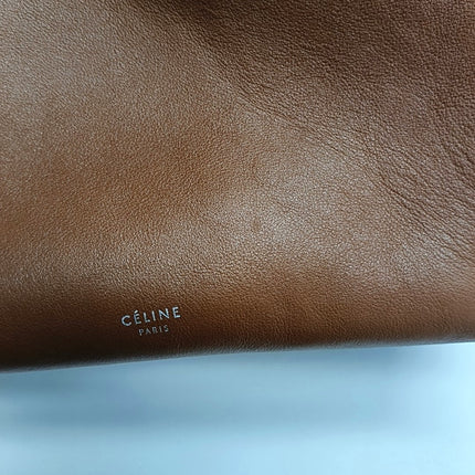 Celine Big Bag Small Tan Brown Leather Belted Closure with Strap