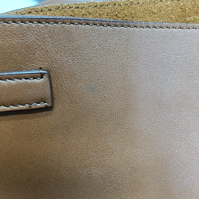 Celine Big Bag Small Tan Brown Leather Belted Closure with Strap