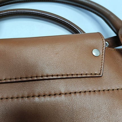 Celine Big Bag Small Tan Brown Leather Belted Closure with Strap
