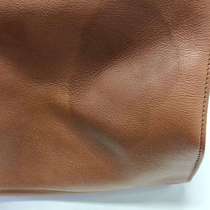 Celine Big Bag Small Tan Brown Leather Belted Closure with Strap