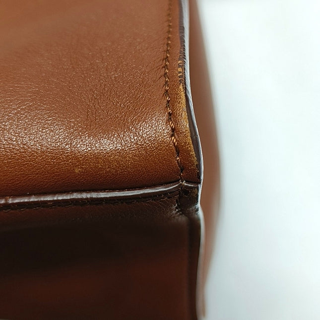 Celine Big Bag Small Tan Brown Leather Belted Closure with Strap