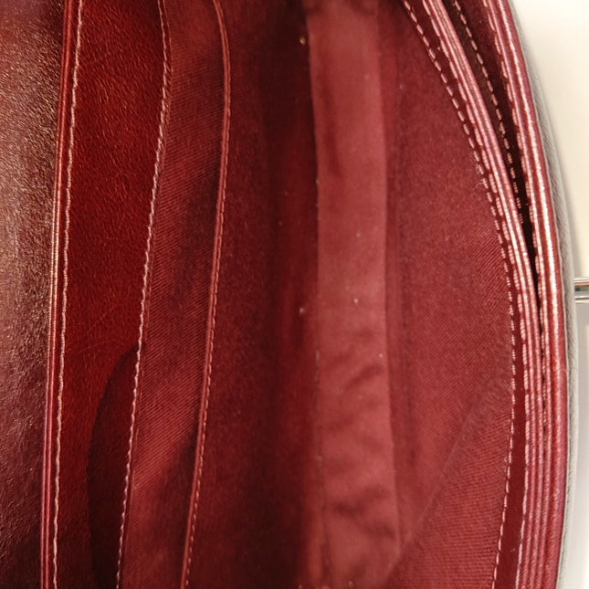 Chanel Classic Flap Burgundy Smooth Calfskin Leather Silver Hardware