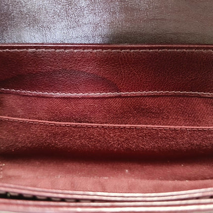 Chanel Classic Flap Burgundy Smooth Calfskin Leather Silver Hardware