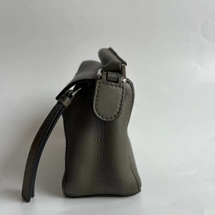 Loewe Puzzle Mini Olive Green Calfskin Leather Crossbody Bag