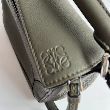 Loewe Puzzle Mini Olive Green Calfskin Leather Crossbody Bag