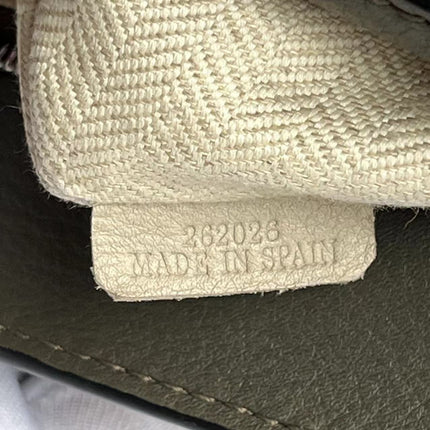 Loewe Puzzle Mini Olive Green Calfskin Leather Crossbody Bag