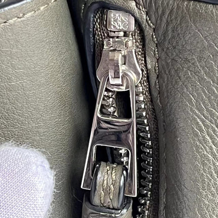 Loewe Puzzle Mini Olive Green Calfskin Leather Crossbody Bag