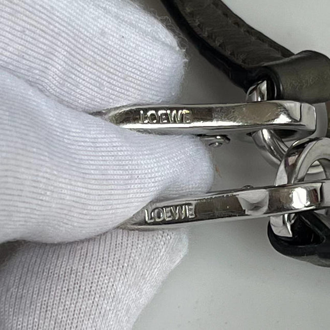 Loewe Puzzle Mini Olive Green Calfskin Leather Crossbody Bag