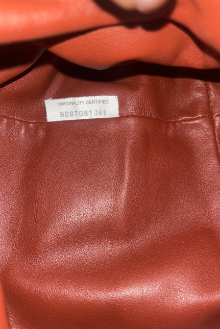 Bottega Veneta Pouch Calfskin Leather Brick Red Large