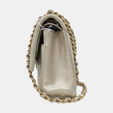 Chanel Classic Flap Medium Gold Lambskin Leather with Gold HW, 2011