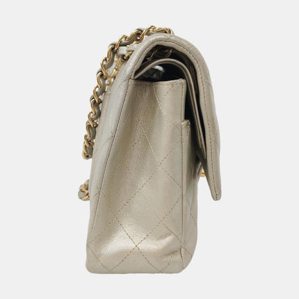 Chanel Classic Flap Medium Gold Lambskin Leather with Gold HW, 2011