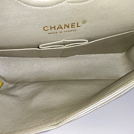 Chanel Classic Flap Medium Gold Lambskin Leather with Gold HW, 2011