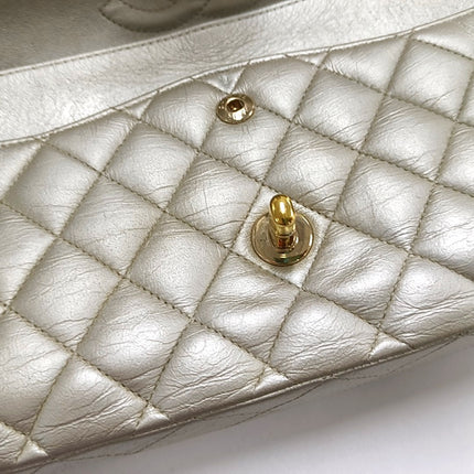 Chanel Classic Flap Medium Gold Lambskin Leather with Gold HW, 2011