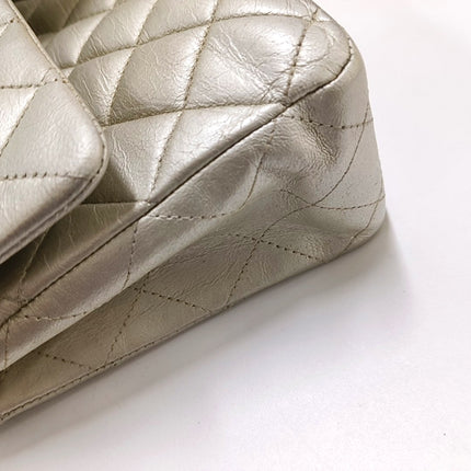 Chanel Classic Flap Medium Gold Lambskin Leather with Gold HW, 2011