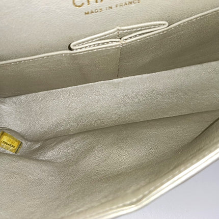 Chanel Classic Flap Medium Gold Lambskin Leather with Gold HW, 2011
