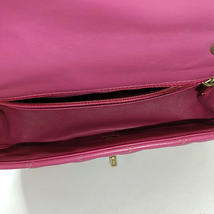 Chanel Classic Flap Rectangular Mini Rose Pink Lambskin Gold Hardware 2012-13
