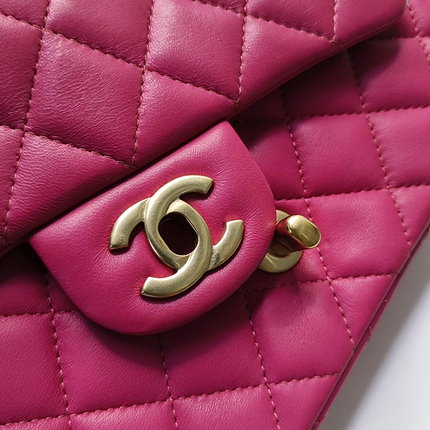 Chanel Classic Flap Rectangular Mini Rose Pink Lambskin Gold Hardware 2012-13