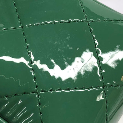 Chanel Classic Flap Rectangular Mini Green Patent Leather Silver Hardware 2016-2017