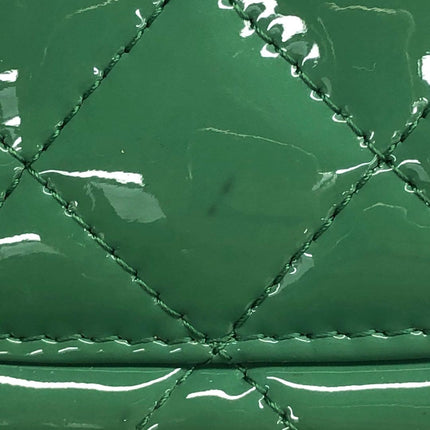 Chanel Classic Flap Rectangular Mini Green Patent Leather Silver Hardware 2016-2017