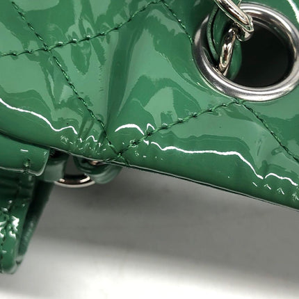Chanel Classic Flap Rectangular Mini Green Patent Leather Silver Hardware 2016-2017