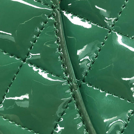 Chanel Classic Flap Rectangular Mini Green Patent Leather Silver Hardware 2016-2017