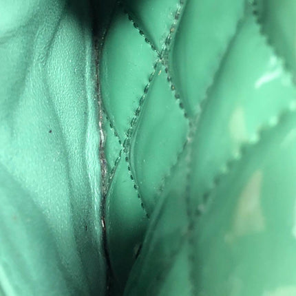 Chanel Classic Flap Rectangular Mini Green Patent Leather Silver Hardware 2016-2017