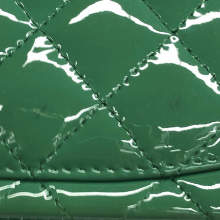 Chanel Classic Flap Rectangular Mini Green Patent Leather Silver Hardware 2016-2017