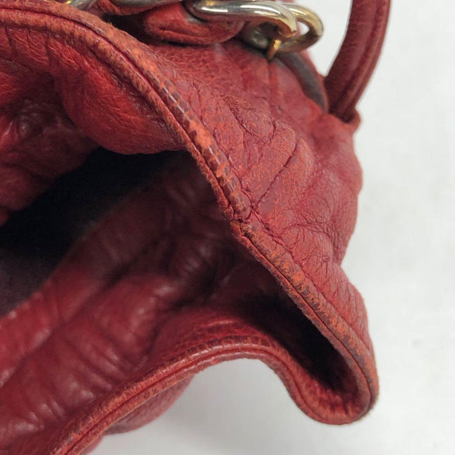 Chanel Vintage Drawstring Mini Bucket Bag Red Lambskin Matelasse