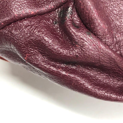 Chanel Vintage Drawstring Mini Bucket Bag Red Lambskin Matelasse