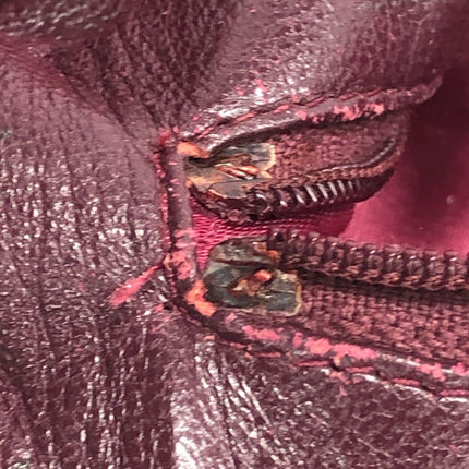 Chanel Vintage Drawstring Mini Bucket Bag Red Lambskin Matelasse