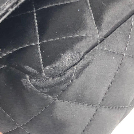 Chanel Classic Flap Mini Black Silk Satin Gold Hardware 2015-2016