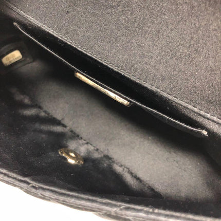 Chanel Classic Flap Mini Black Silk Satin Gold Hardware 2015-2016