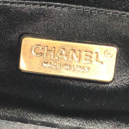 Chanel Classic Flap Mini Black Silk Satin Gold Hardware 2015-2016