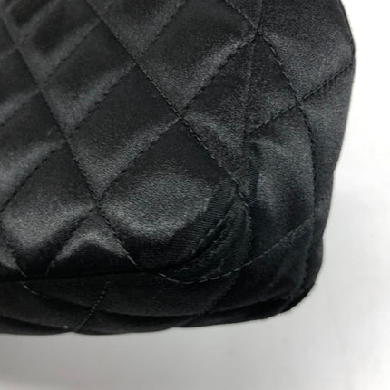 Chanel Classic Flap Mini Black Silk Satin Gold Hardware 2015-2016