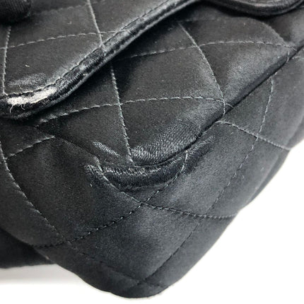 Chanel Classic Flap Mini Black Silk Satin Gold Hardware 2015-2016