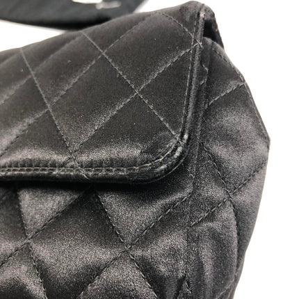 Chanel Classic Flap Mini Black Silk Satin Gold Hardware 2015-2016