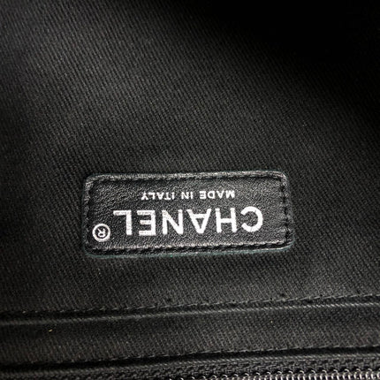 Chanel Nubuck Suede Darjeeling Flap Bag Ultimate Stitch Black Jumbo Bag