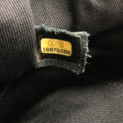 Chanel Nubuck Suede Darjeeling Flap Bag Ultimate Stitch Black Jumbo Bag