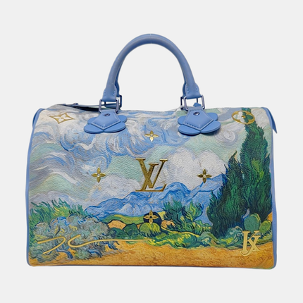 Louis Vuitton x Jeff Koons Speedy 30 Van Gogh Top Handle Bag