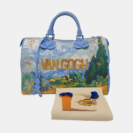 Louis Vuitton x Jeff Koons Speedy 30 Van Gogh Top Handle Bag