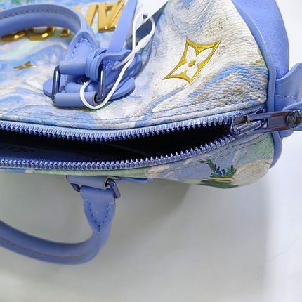 Louis Vuitton x Jeff Koons Speedy 30 Van Gogh Top Handle Bag
