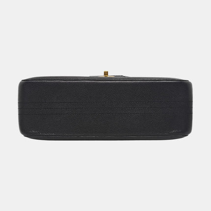 Chanel Classic Flap Jumbo Black Caviar Leather Double Flap with Gold Hardware 2017