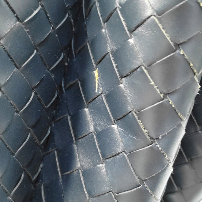 Bottega Veneta Roma Handbag Intrecciato Nappa Leather Navy Small 30cm