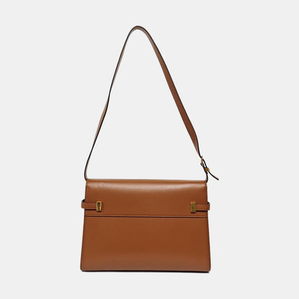 YSL Manhatten Shoulder Bag Brown Shoulder