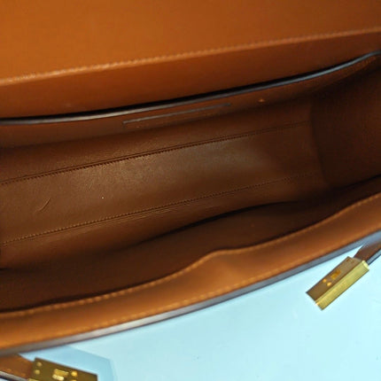 YSL Manhatten Shoulder Bag Brown Shoulder